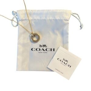 Coach Gold Pendant Necklace